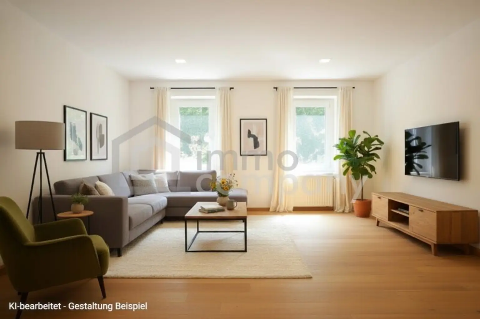 Wohnzimmer Erdgeschoss - Gestaltung Beispiel