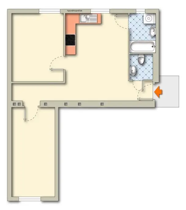 Grundriss unmöbliert