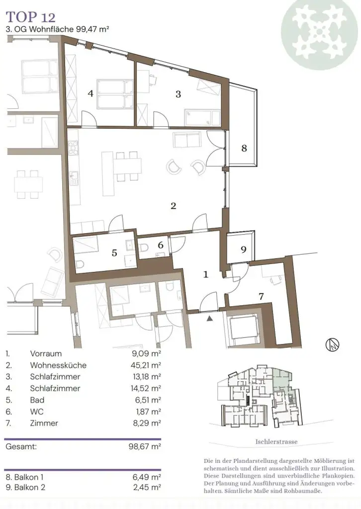 NEUBAU-Residenzen für ZWEITWOHNSITZ oder TOURISTISCHE VERMIETUNG im Ortszentrum von Bad Aussee - von 45 bis 170m² mit Terrassen