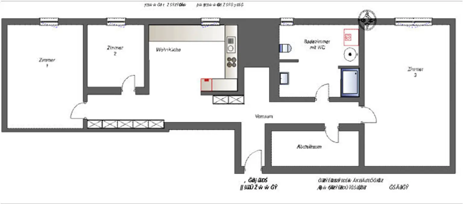 Attraktive 3-Zimmer-Wohnung mit ca. 99 m² im 2. Stock in Wels
