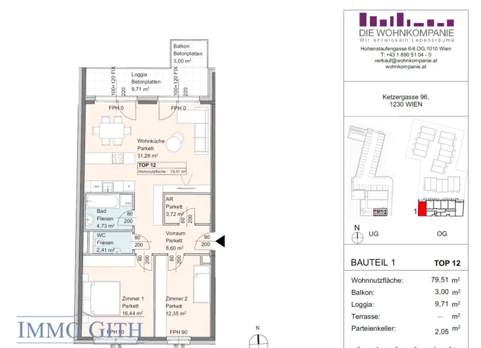 PROVISIONSFREI: Attraktive 3-Zimmer-Neubauwohnung mit Loggia – perfekt zum Wohnen oder Investieren
