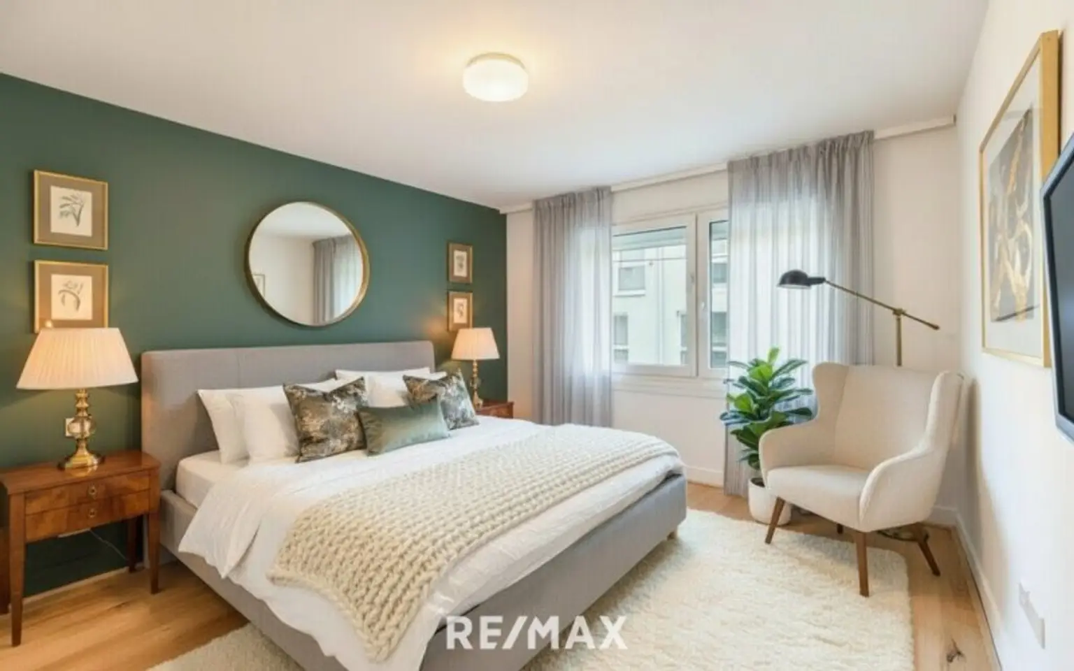 Schlafzimmer Einrichtung KI generiert