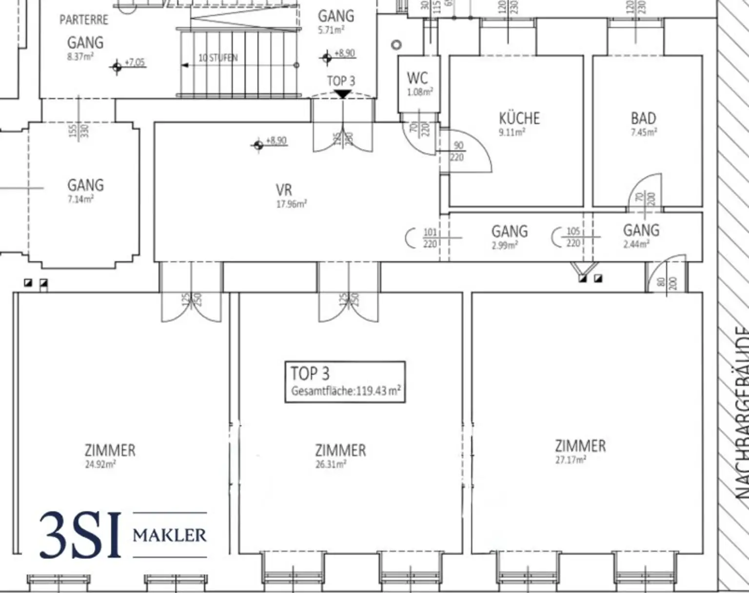 Rarität im Servitenviertel – Stilvolle 3-Zimmer-Altbauwohnung mit Charme