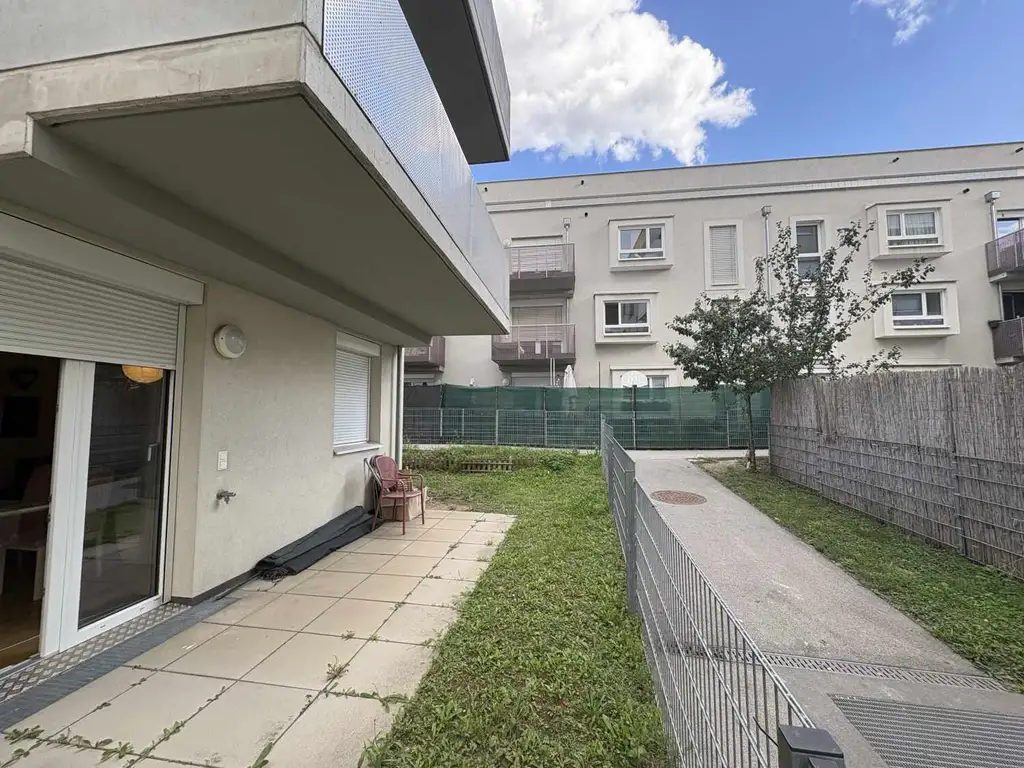 Q11 Leben in Simmering - 
Schöne Gartenwohnung mit 2 Zimmern, Terrasse und Deckenkühlung!