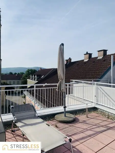 Exklusive 3-Zimmer Maisonette-Wohnung im Herzen von Korneuburg mit 2 Balkonen und imposanter Dachterrasse