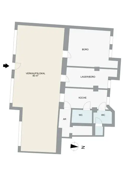 Attraktives, helles Geschäftslokal zur vielseitigen Nutzung mit guter Sichtbarkeit | flexibler Grundriss | leerstehend