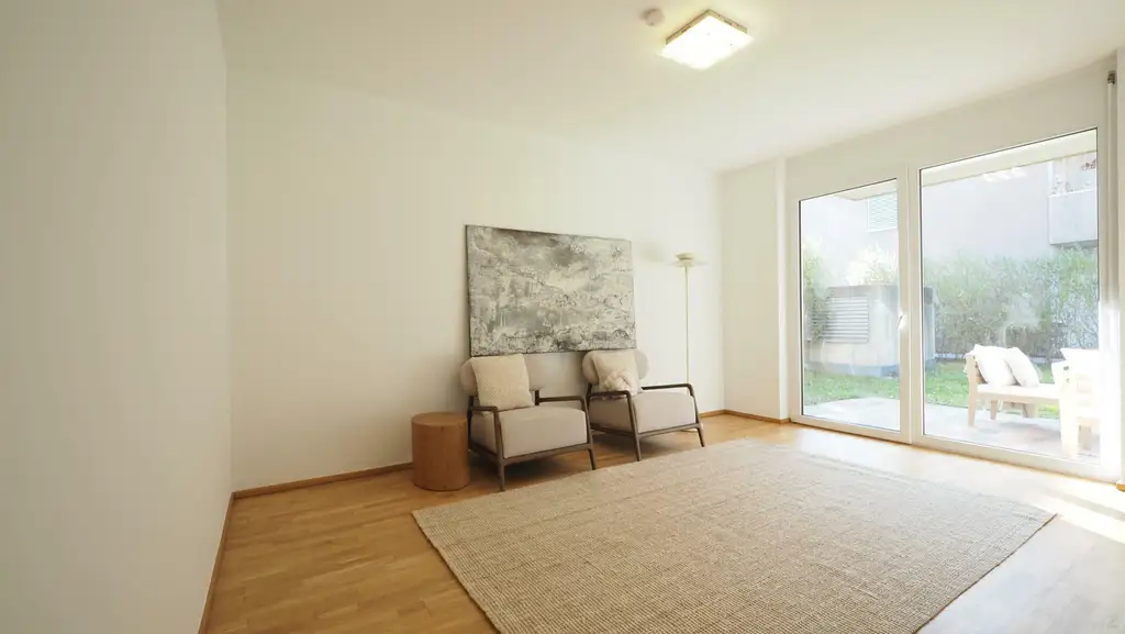 Moderne 2 Zimmer Wohnung mit Garten und 2 Tiefgaragenplätzen in Graz - St. Peter und ruhiger Lage!