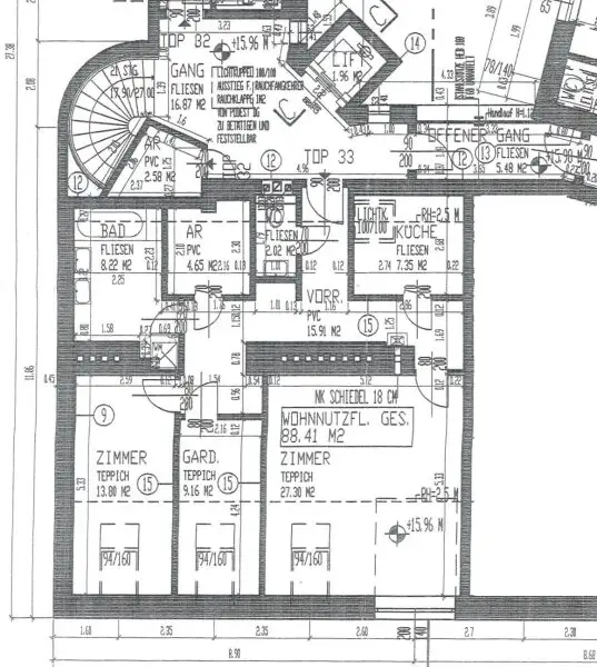 Nähe Innenstadt, Radetzkyplatz, UNBEFRISTETE Dachwohnung 3 Zimmer