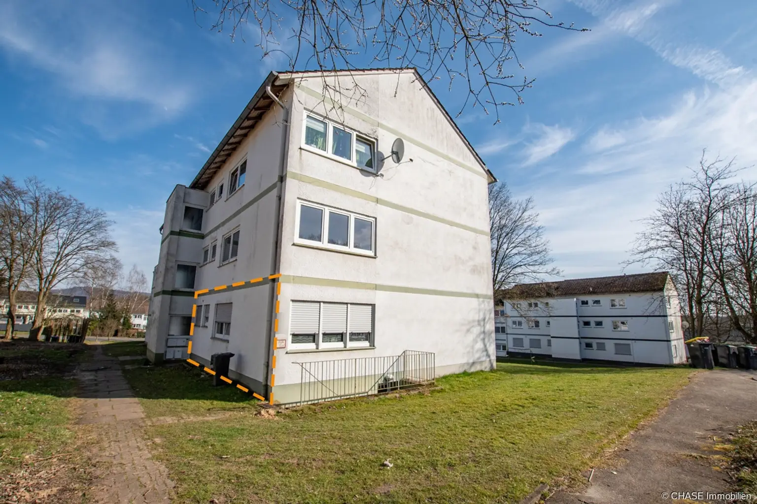 Eck-Ansicht Wohngebäude