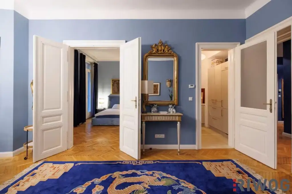 Wohnung mit touristischer Widmung nahe Schloss Schönbrunn | Prunkvolles 4-Zimmer Altbauapartment mit Loggia I 360° Rundgang