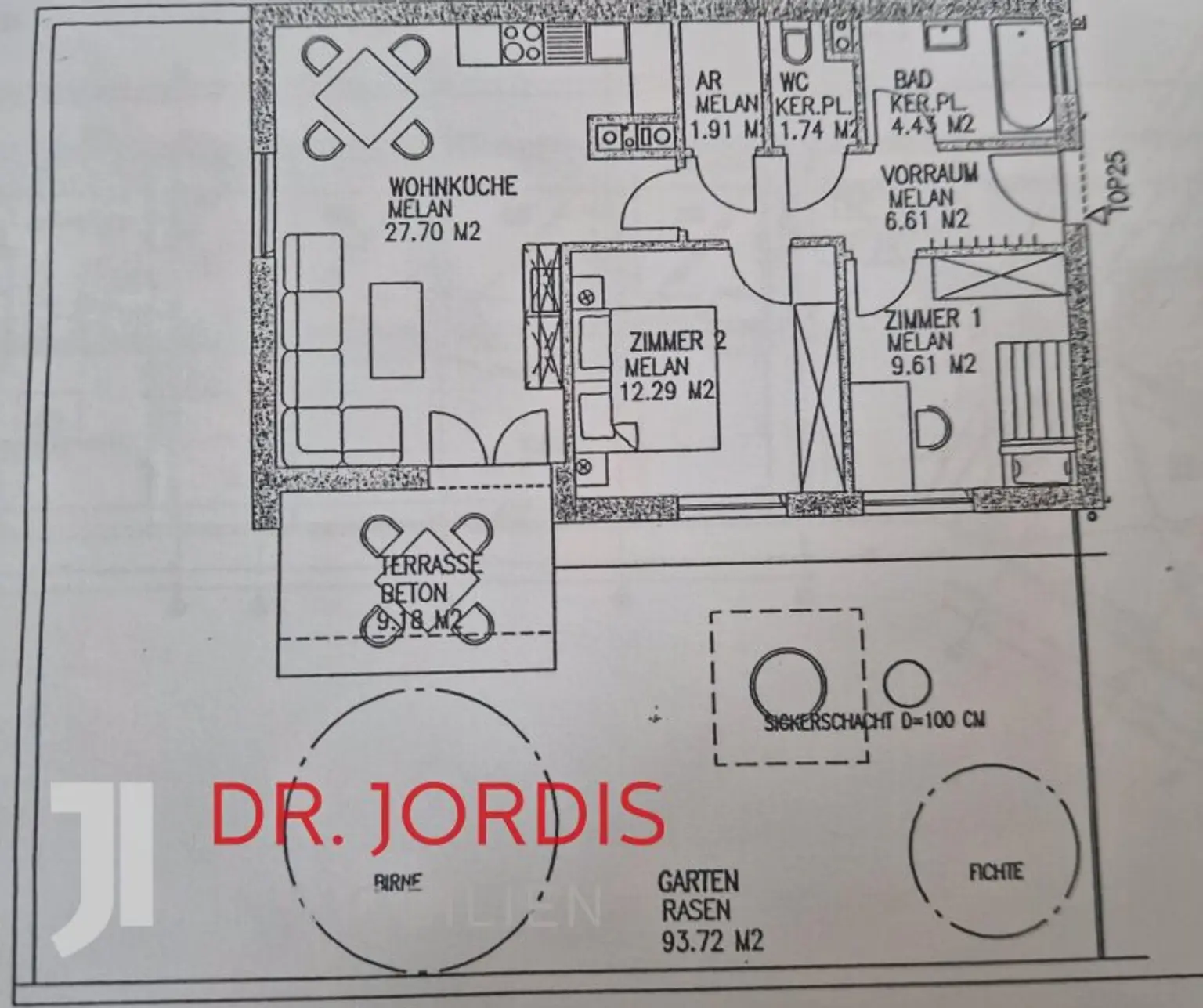 perfekt geschnittene Gartenwohnung, mit Garagenplatz im Eigentum