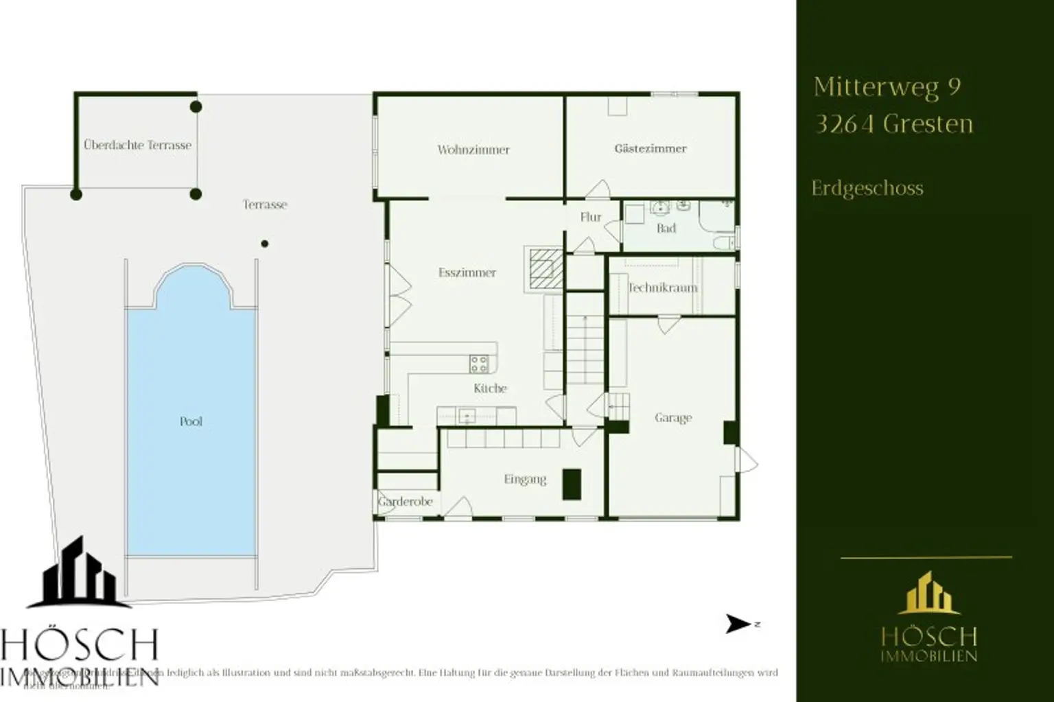 Exklusive Villa mit Parkgarten, Springbrunnen & Salzwasserpool – Ihr Wohntraum in Gresten