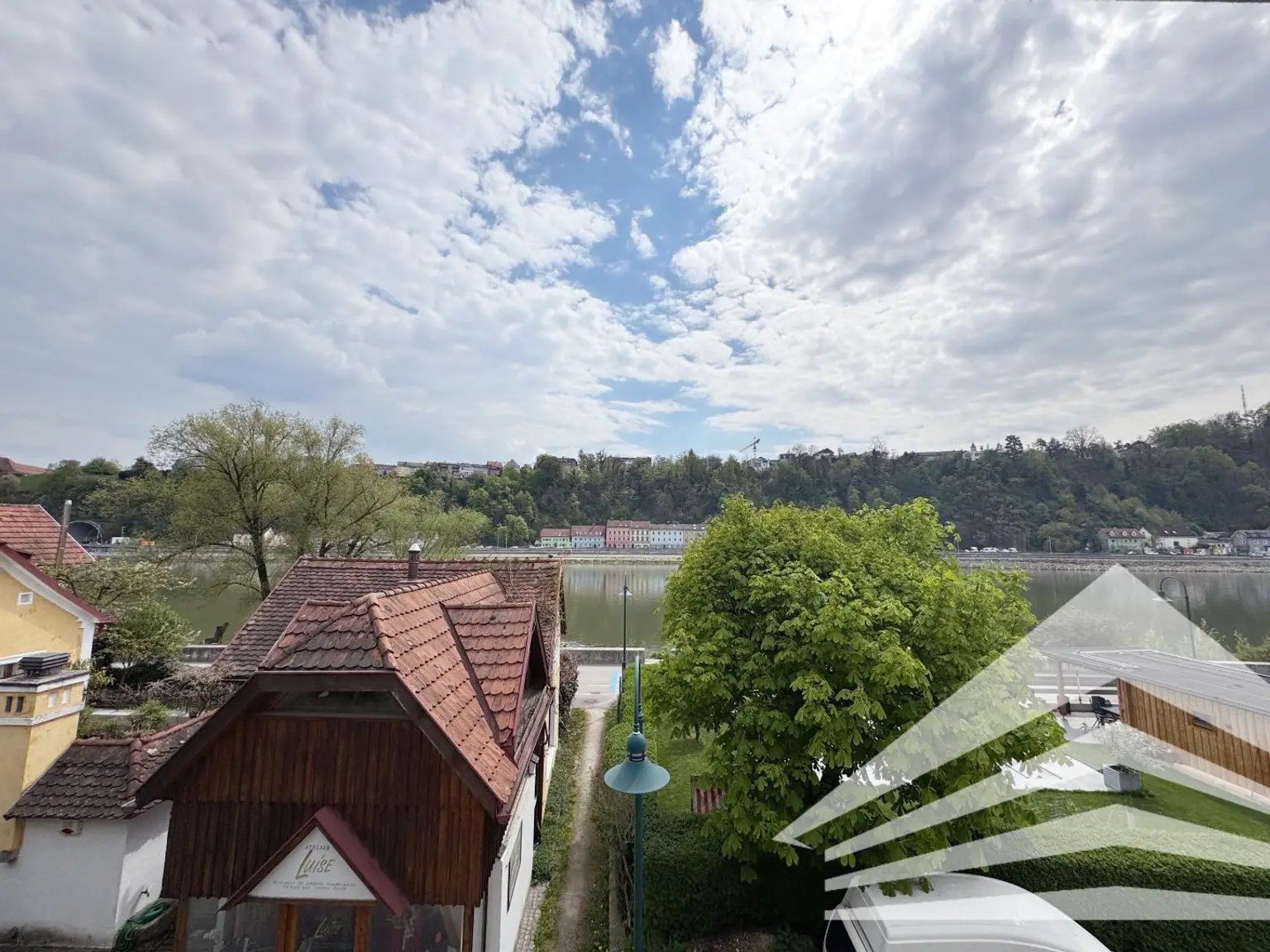 Donaublick vom Balkon