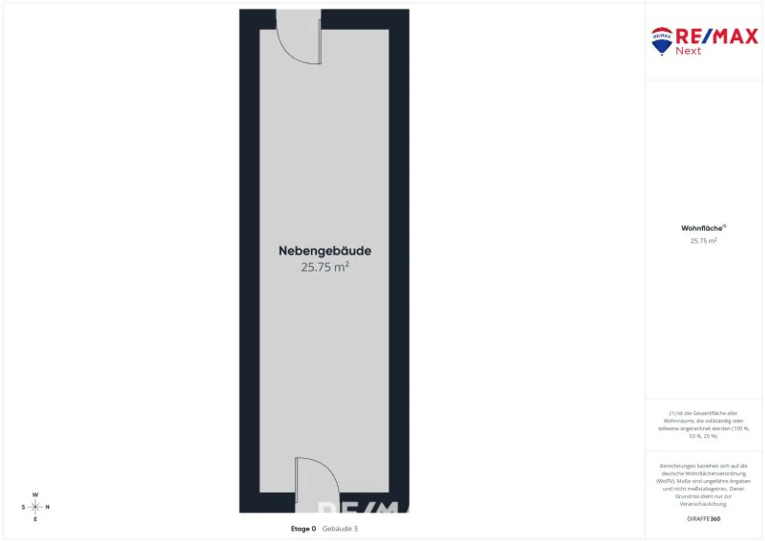 Grundriss Nebengebäude