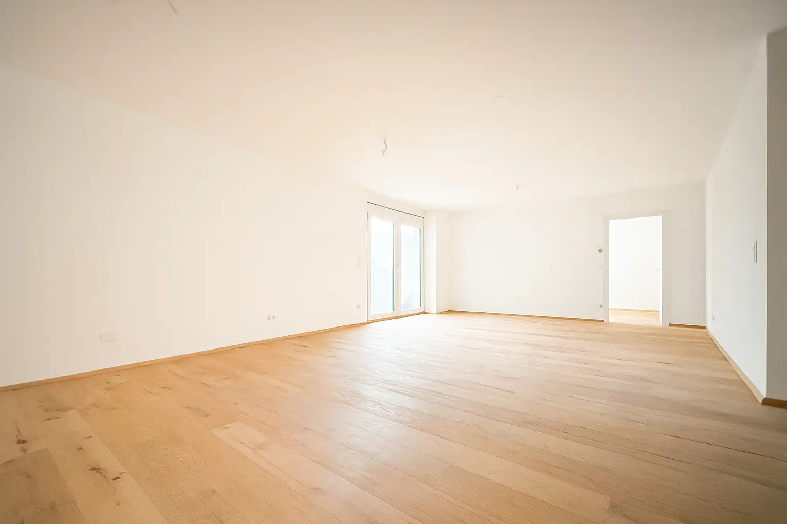 Wohnzimmer mit offenem Küchenbereich