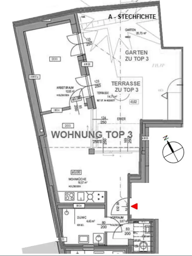 Erstbezug nach Sanierung - hofseitige Gartenwohnung mit Terrasse