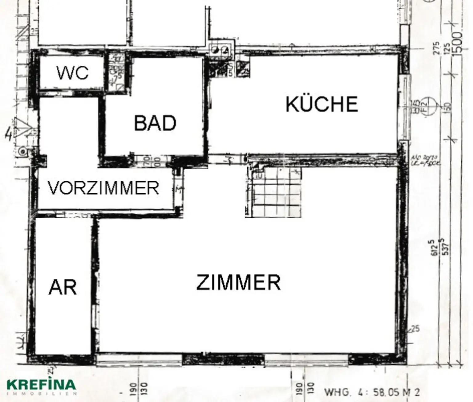 FÜR 1 PERSON: Gepflegte teilmöblierte 58 m² Wohnung unmittelbar bei der U4 Hütteldorf