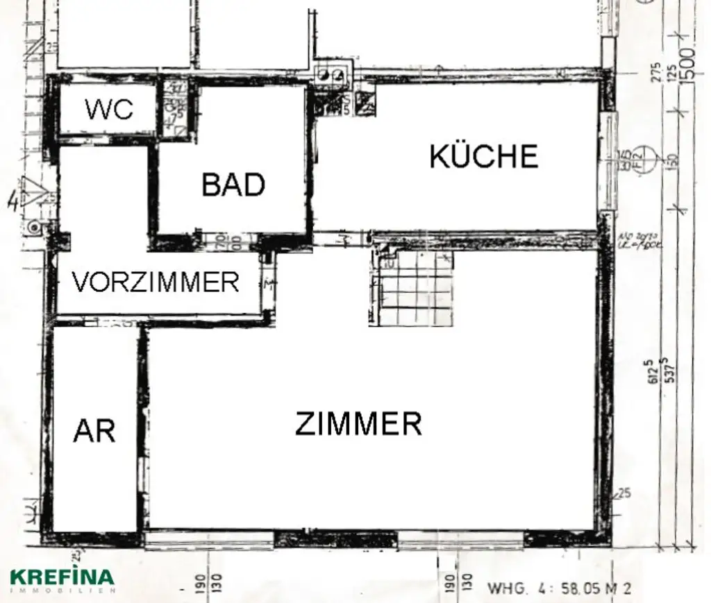 FÜR 1 PERSON: Gepflegte teilmöblierte 58 m² Wohnung unmittelbar bei der U4 Hütteldorf