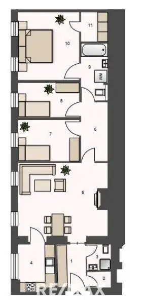 4-Zimmer-Altbau-Wohnung
