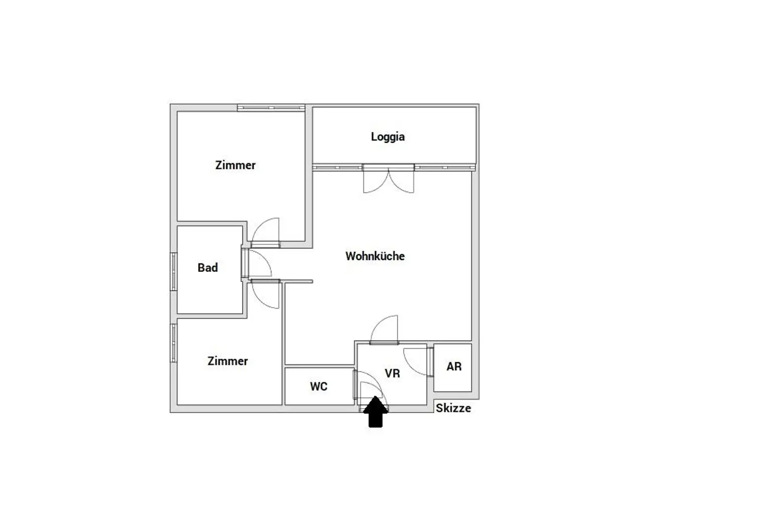 Stylisch. Zentral. Zukunftssicher. –  3-Zimmer-Wohnung mit Loggia für Visionäre - optionaler Garagenplatz möglich