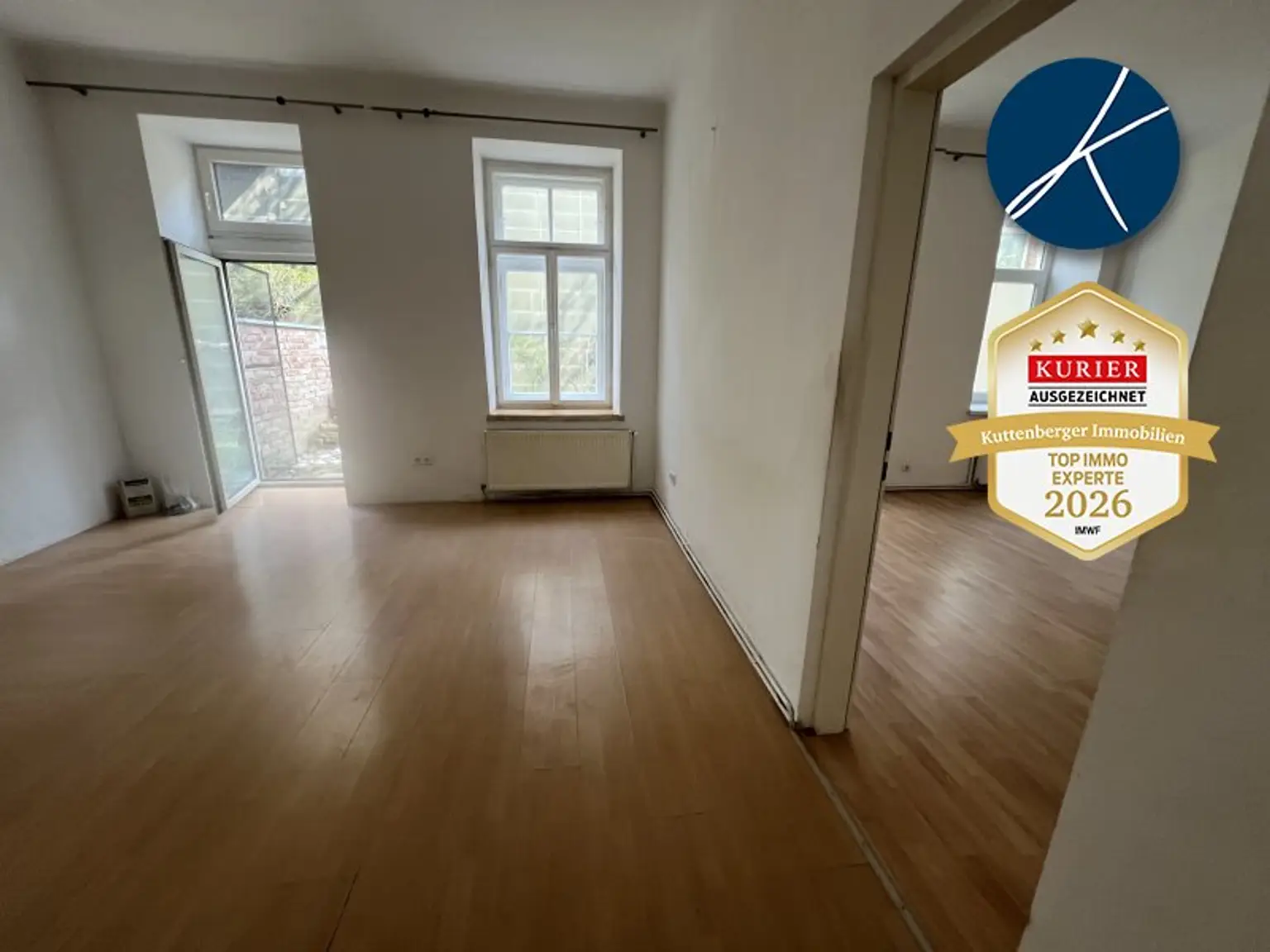 die beiden gartenseitigen Zimmer