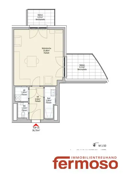 Moderne 1-Zimmer-Neubauwohnung mit Loggia – Laer Wald, 1100 Wien