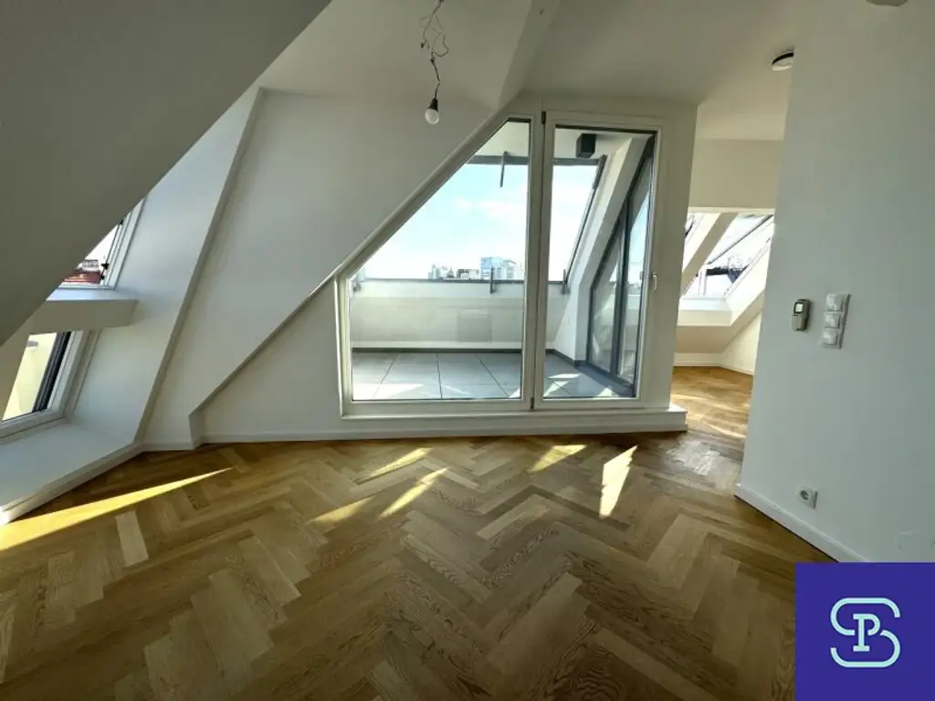 Provisionsfrei: Klimatisierte 73m² DG-Wohnung + 10,2m² Terrasse Nähe Karmelitermarkt - 1020 Wien