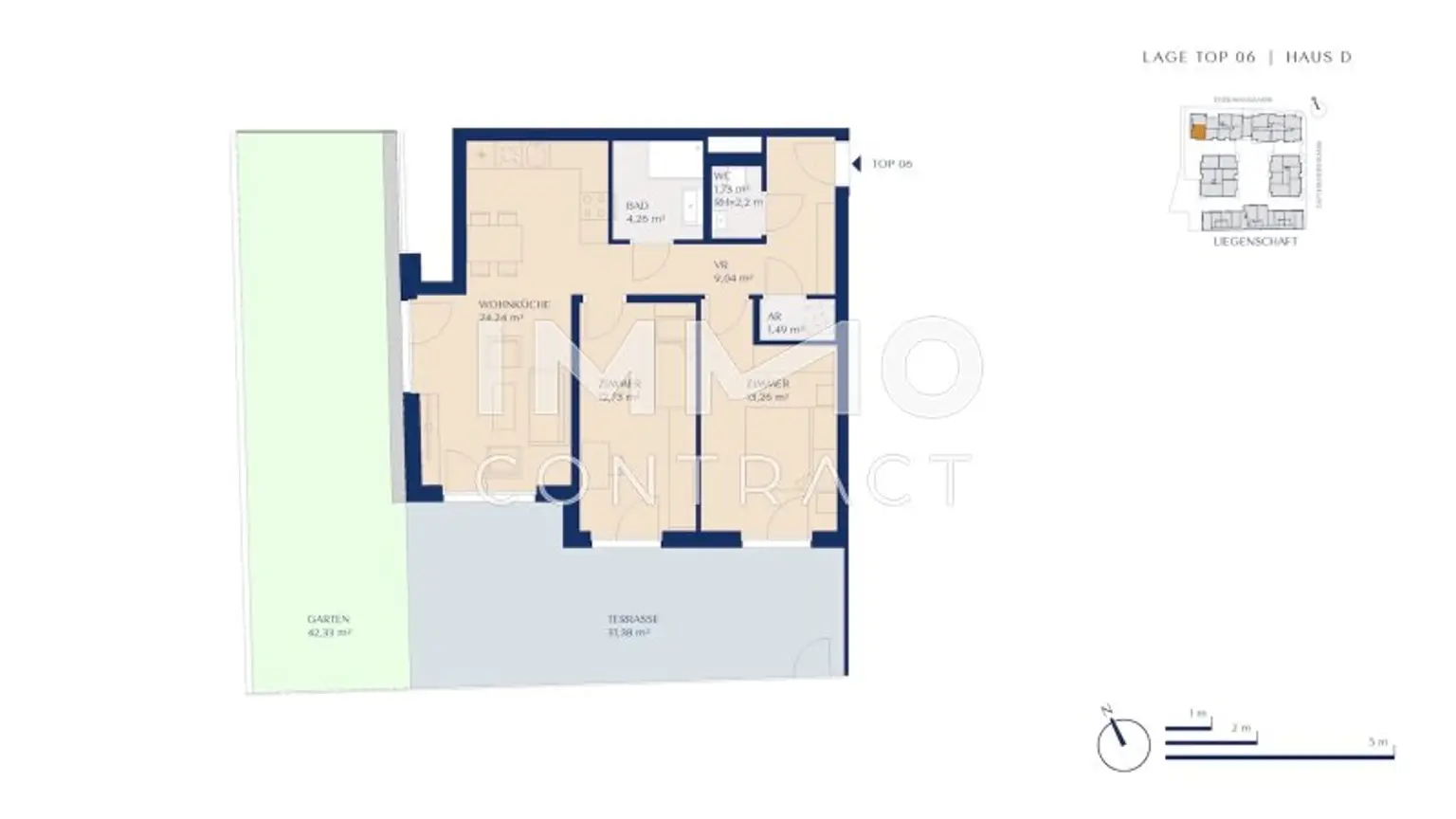 Wohnungsplan Whg. 1 (Skizze Wohnungszusammenlegung verfügbar)
