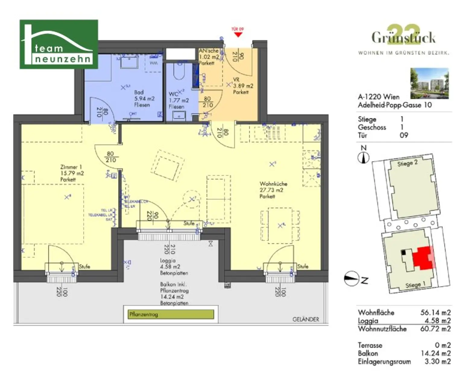 Charmante 2-Zimmer-Wohnung inkl. Einbauküche und großzügiger Freifläche - ab 01.01.2026 beziehbar!