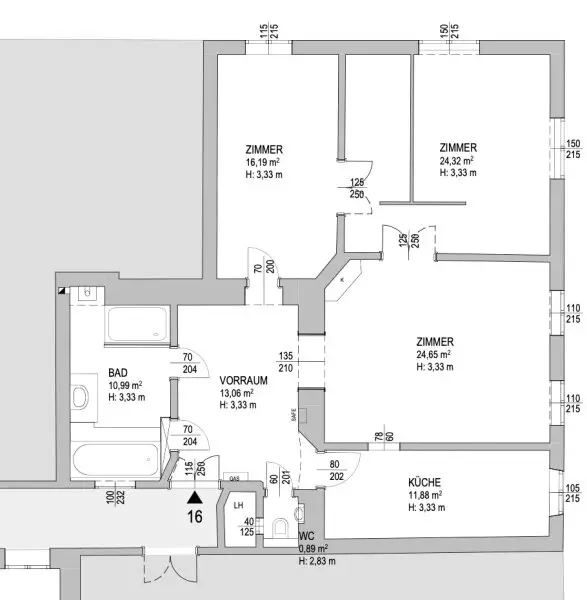Repräsentative 3-Zimmer Altbauwohnung mit hohen Räumen und edlem Charme – 1040 Wien