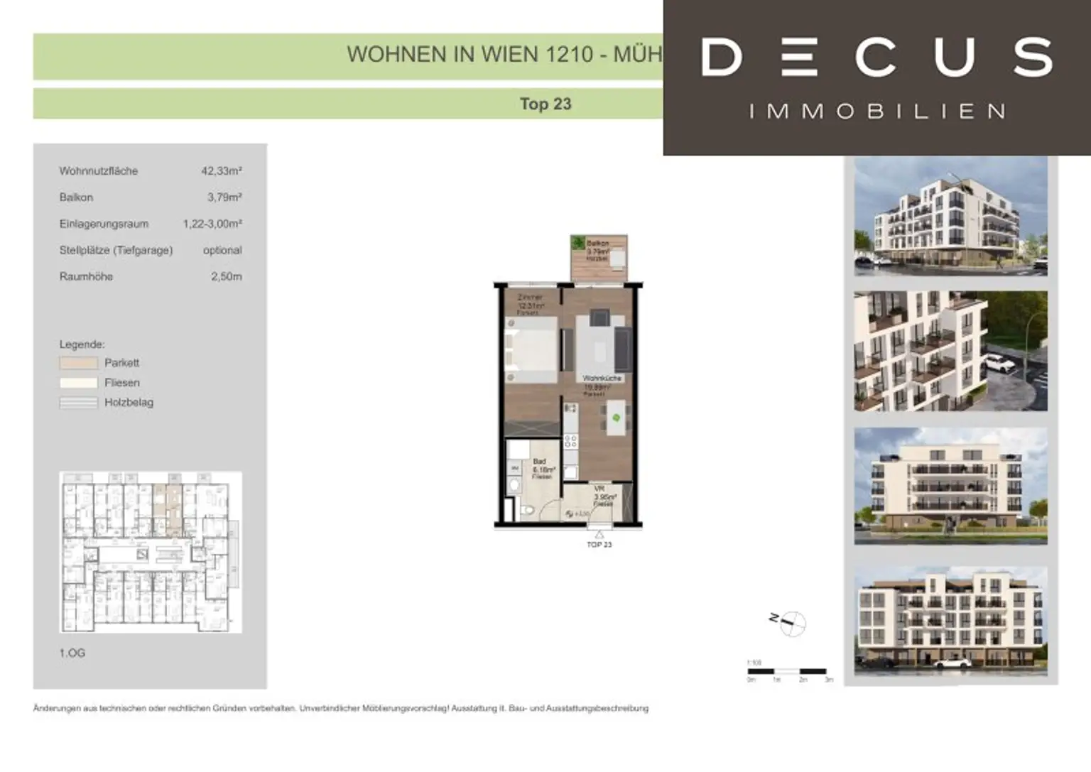 | ZWEI ZIMMER | EINBAUKÜCHE | ERSTBEZUG | OSTEN | BALKON | MARCHFELDKANAL | TIEFGARAGE | GRENZE NIEDERÖSTERREICH