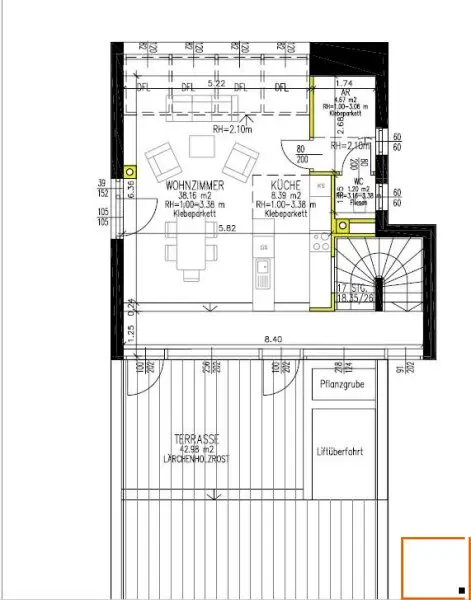 Dachterrassen-Maisonette mit 3 Schlafzimmern und sensationellem Weitblick