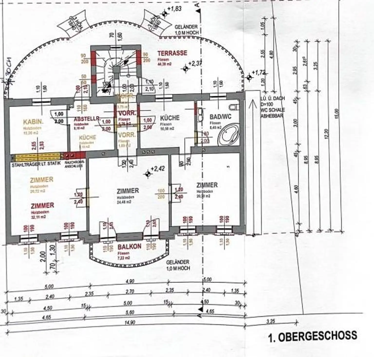 Grundriss 1. Obergeschoss
