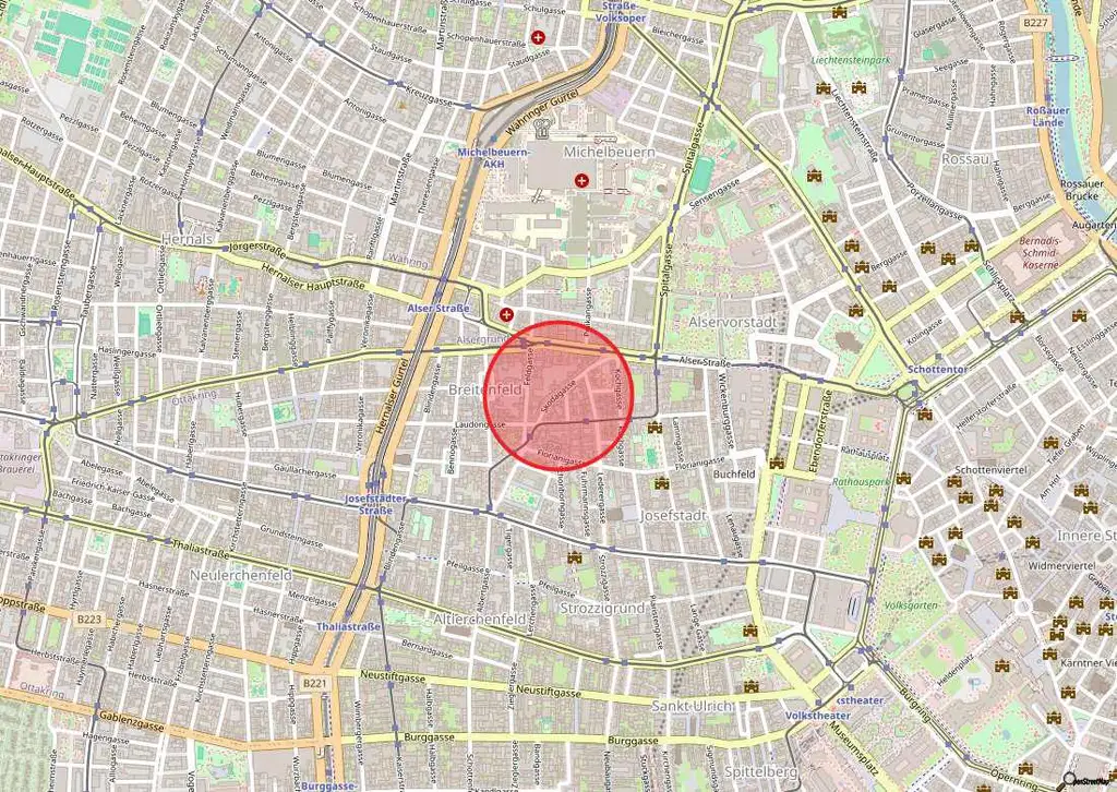 Teilsanierte 3 Zimmer Wohnung in Top Lage - 
Nahe altes AKH und Rathaus