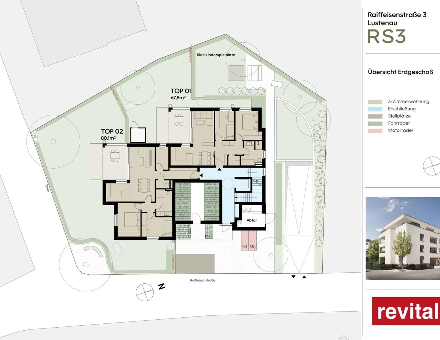 Wohnanlage "RS3" - Tolle 3-Zimmer-Gartenwohnung - Top 2 - PROVISIONSFREI!