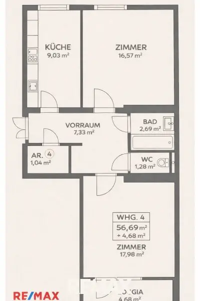 Wohnungsplan KI generiert