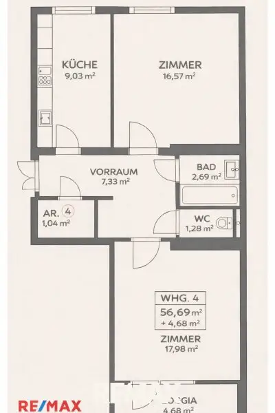 Wohnungsplan KI generiert