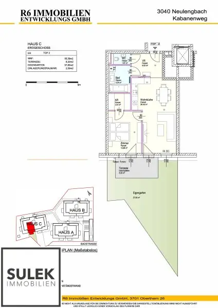 Wohnpark Neulengbach | Erstbezug | 2 Zimmer mit Garten