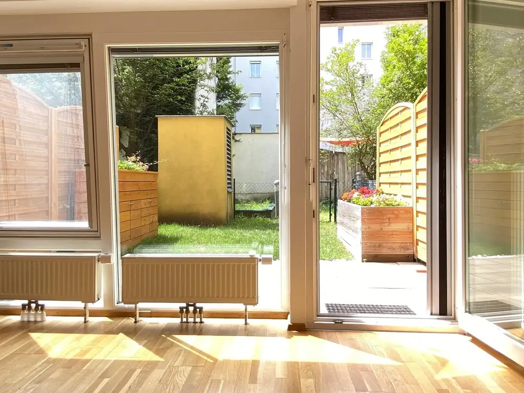 3 ZIMMER GARTENWOHNUNG | RUHE | VIEL STAURAUM | TERRASSE | 2 WC | GARAGE | EINBAUKÜCHE