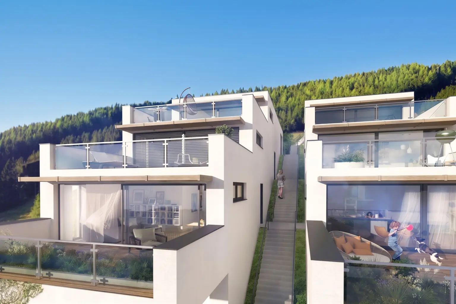 Luxusappartement mit Panoramablick in die umliegende Bergwelt