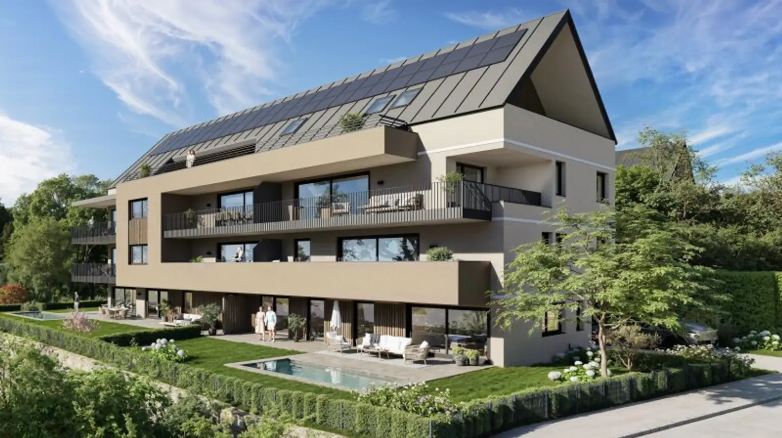 Ansicht - Wohnen am Fuße des Gaisberges - 3 Zimmer Wohnung mit großem Balkon Kauf Parsch Salzburg