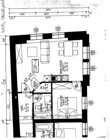 Tolle 2-Zimmer-Wohnung direkt am Stadtplatz 6 - Top 4