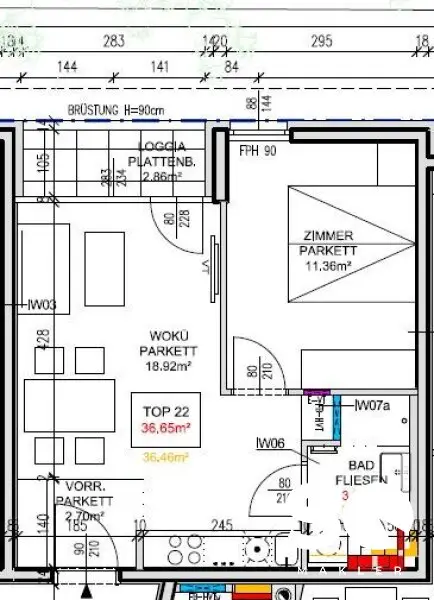 # SQ - TOP INVESTMENT - NEUBAUWOHNUNG - 2 ZIMMER im EG MIT LOGGIA - BEFRISTET VERMIETET BIS 28.02.2026 - TOP 22 - NETTO RENDITE ca. 3,5%